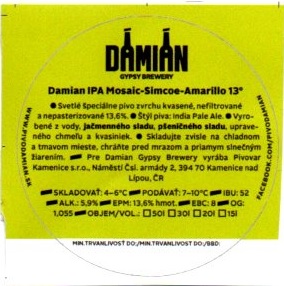  sudovka IPA Mosaic-Simcoe-Amarillo
