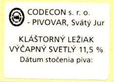 Klastorny leziak vycapny svetly 11,5% 5