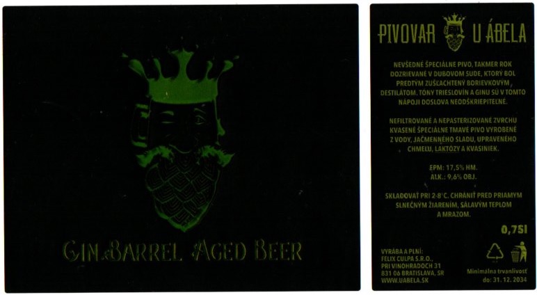 Gin Barrel Aged Beer