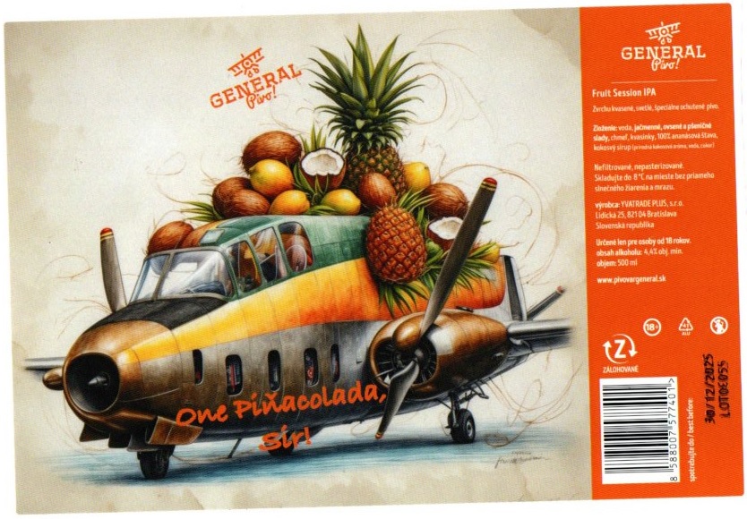 One Pinacolada Sir 2 papier